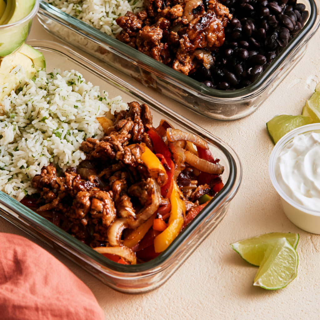 Ground Beef Fajita Rice Bowl Recipe-meal prep
