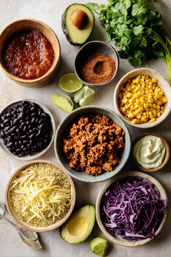 Ground Turkey Quinoa Power Bowl-ingredients