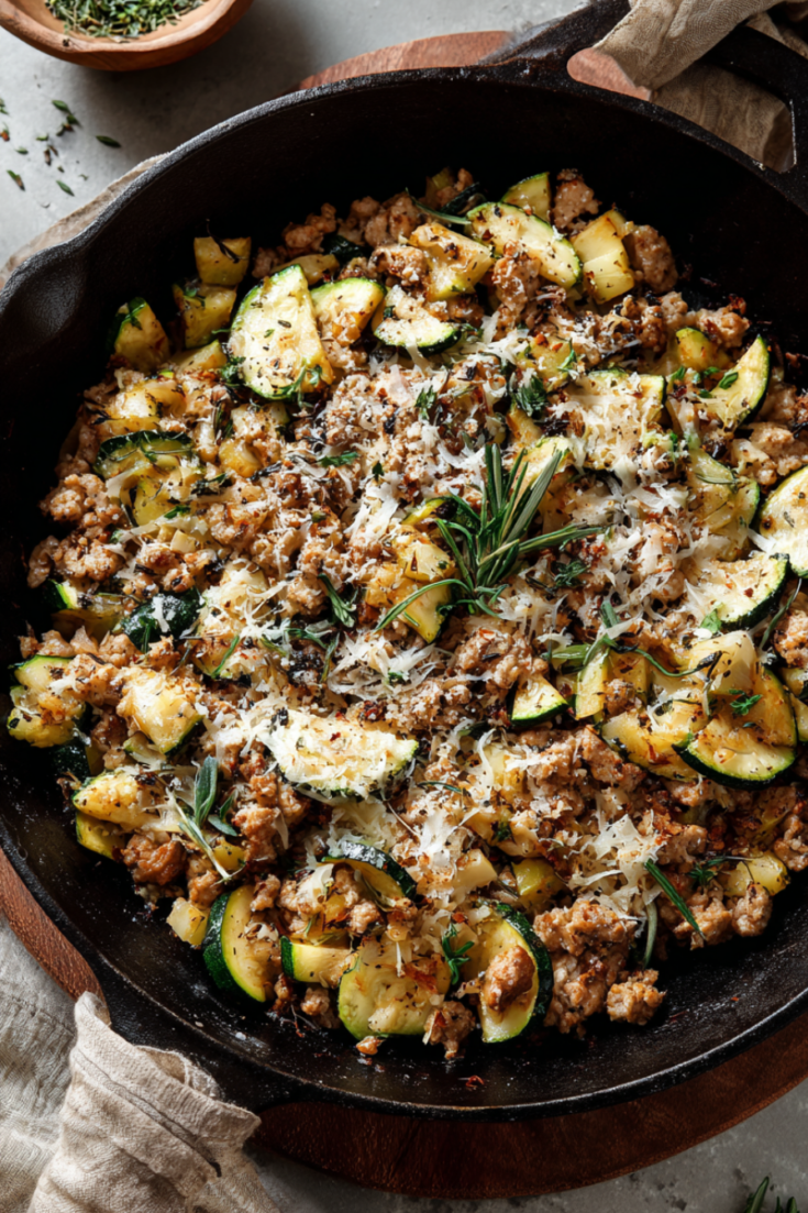 Ground Turkey Skillet With Zucchini-one pan