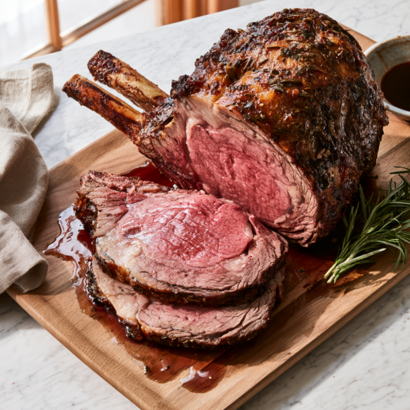 Herb Butter Prime Rib Roast