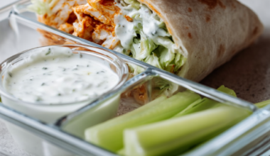 High Protein Buffalo Chicken Wrap Recipe-meal prep