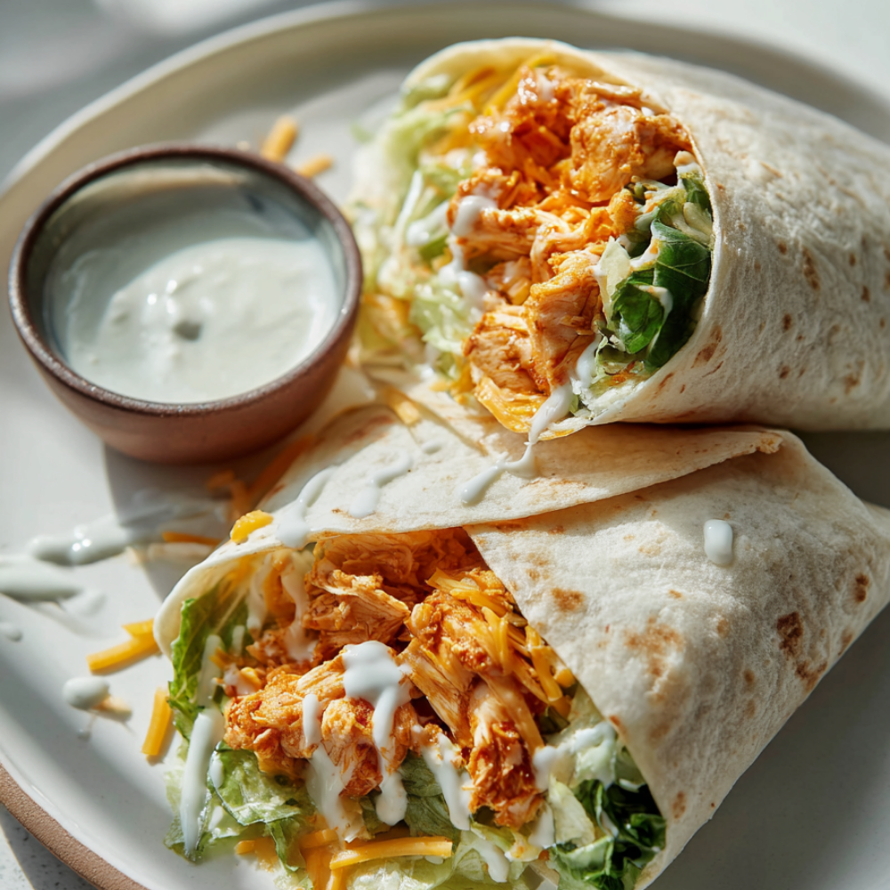 High Protein Buffalo Chicken Wrap Recipe