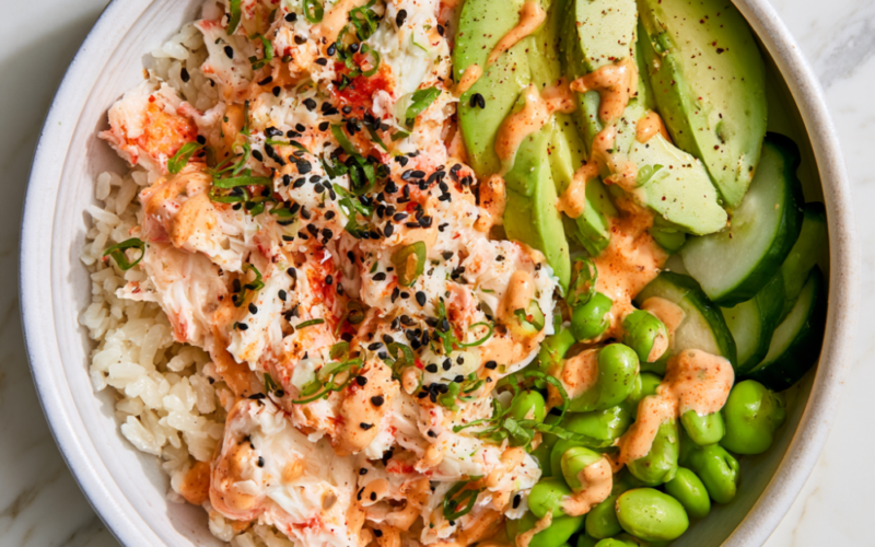High-Protein California Sushi Bowl