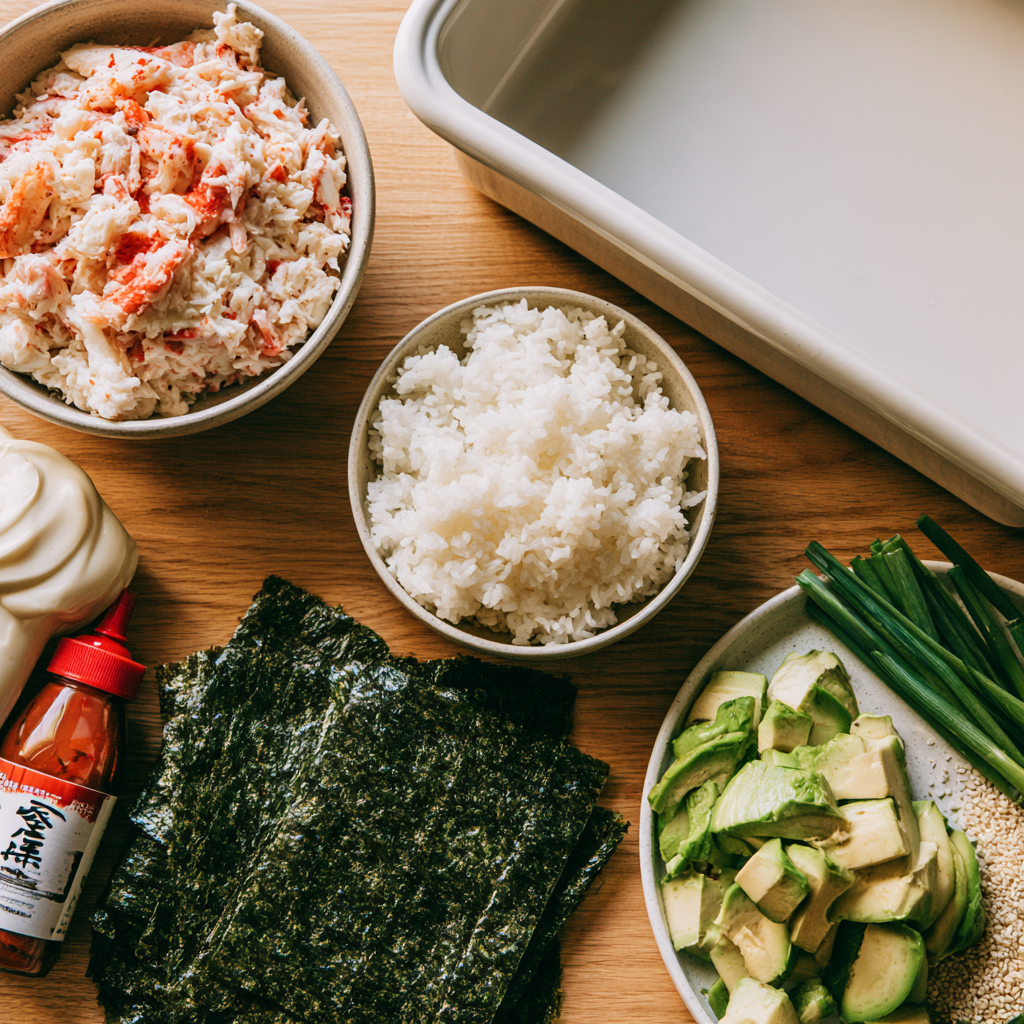 High-Protein California Sushi Bowl-ingredients