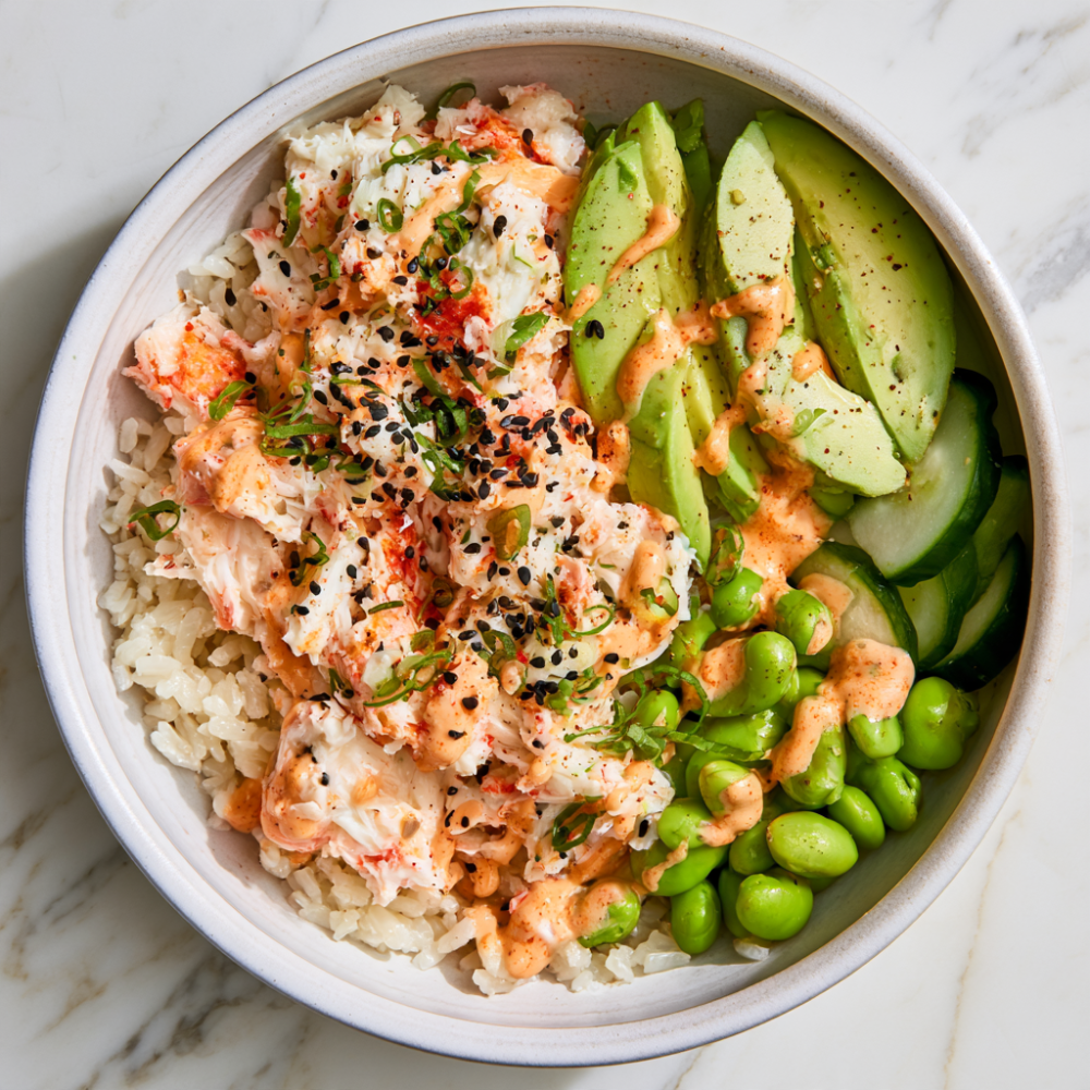 High-Protein California Sushi Bowl