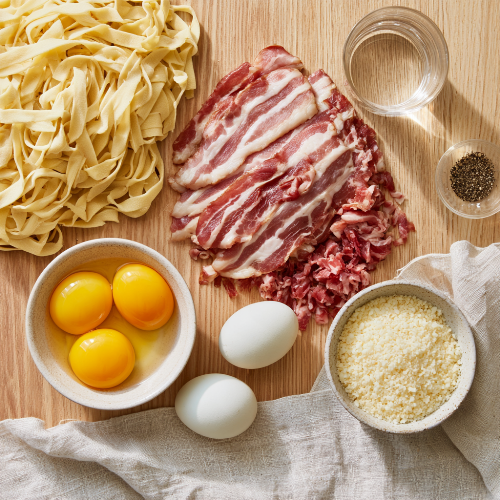 High-Protein Carbonara Pasta Recipe-ingredients