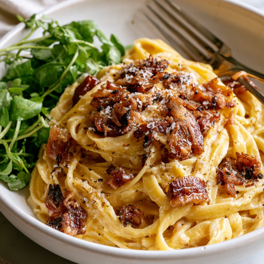 High-Protein Carbonara Pasta Recipe-process