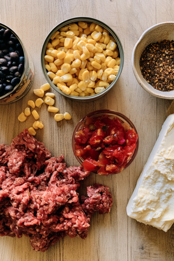 High-Protein Crockpot Taco Soup-ingredients
