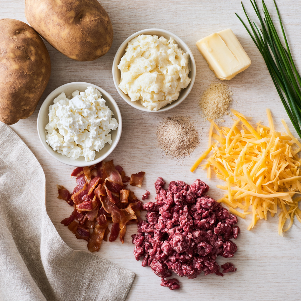 High-Protein Loaded Baked Potatoes-ingredients