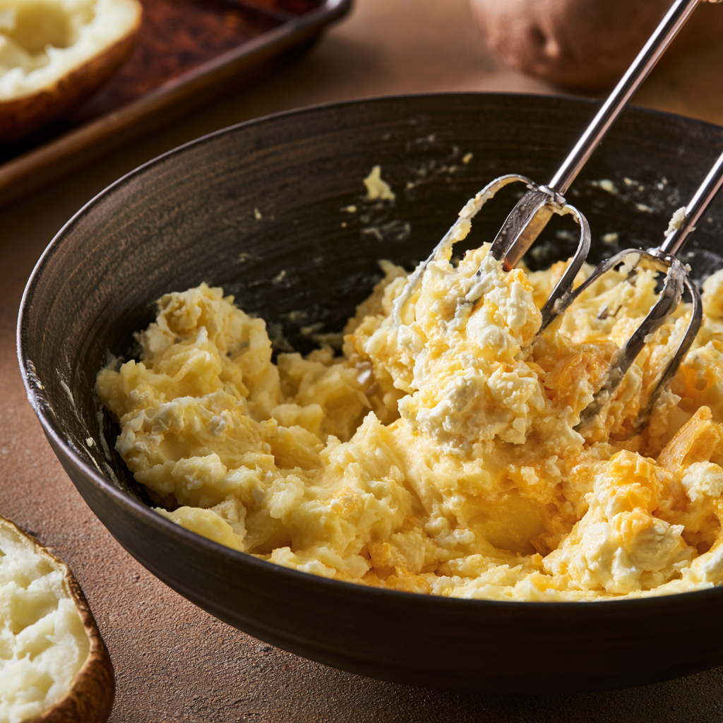 High-Protein Loaded Baked Potatoes-mashed potato