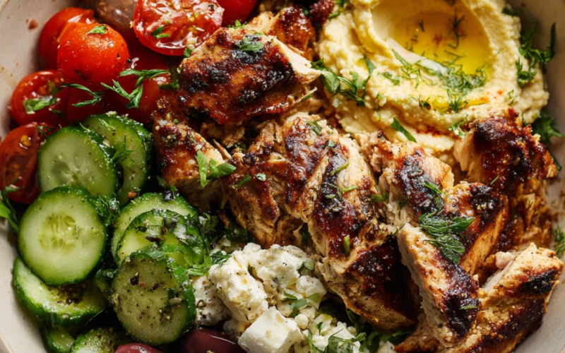 High-Protein Mediterranean Chicken Bowl