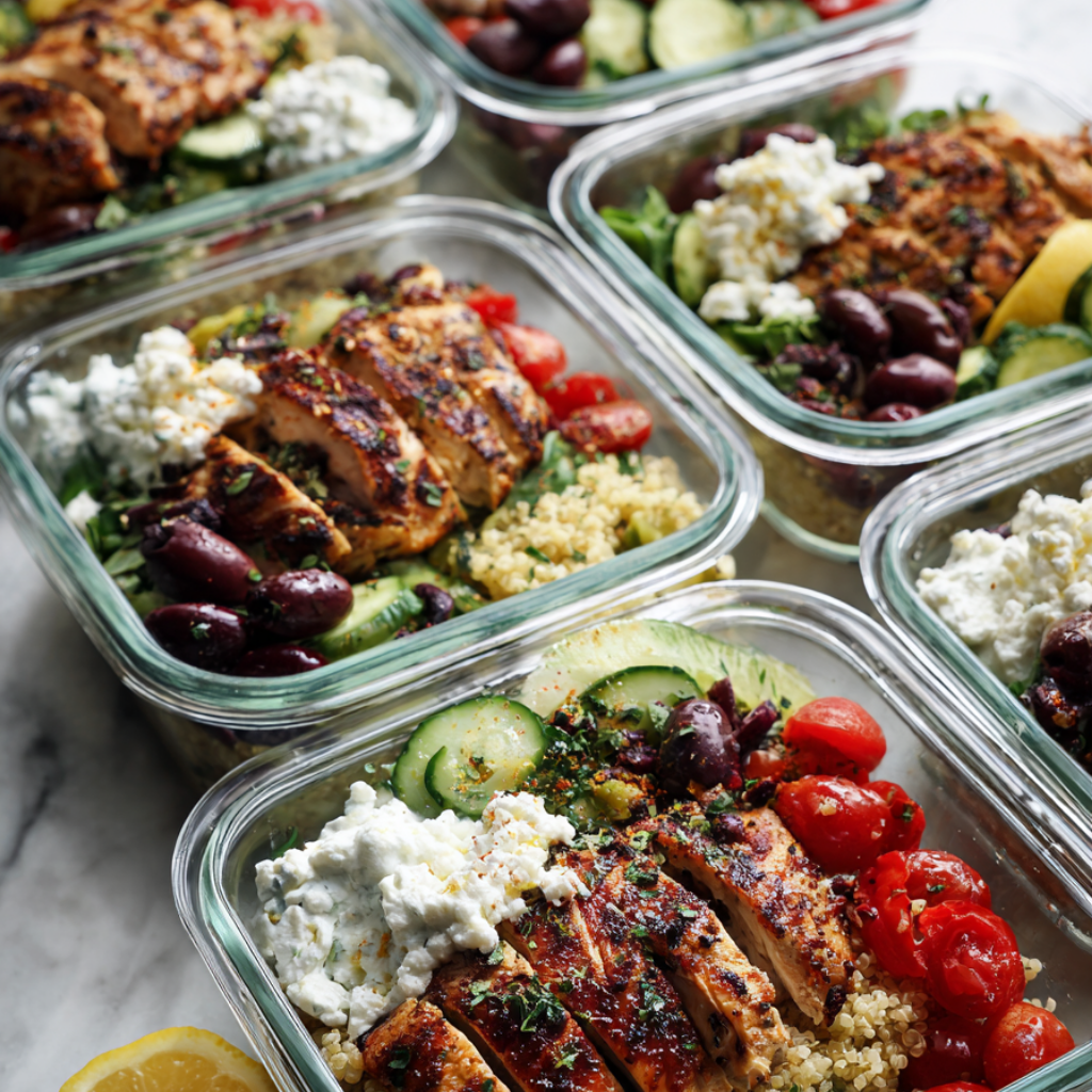 High-Protein Mediterranean Chicken Bowl- Meal Prep