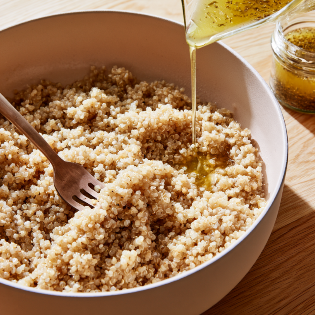 High-Protein Mediterranean Chicken Bowl-quinoa seasoning