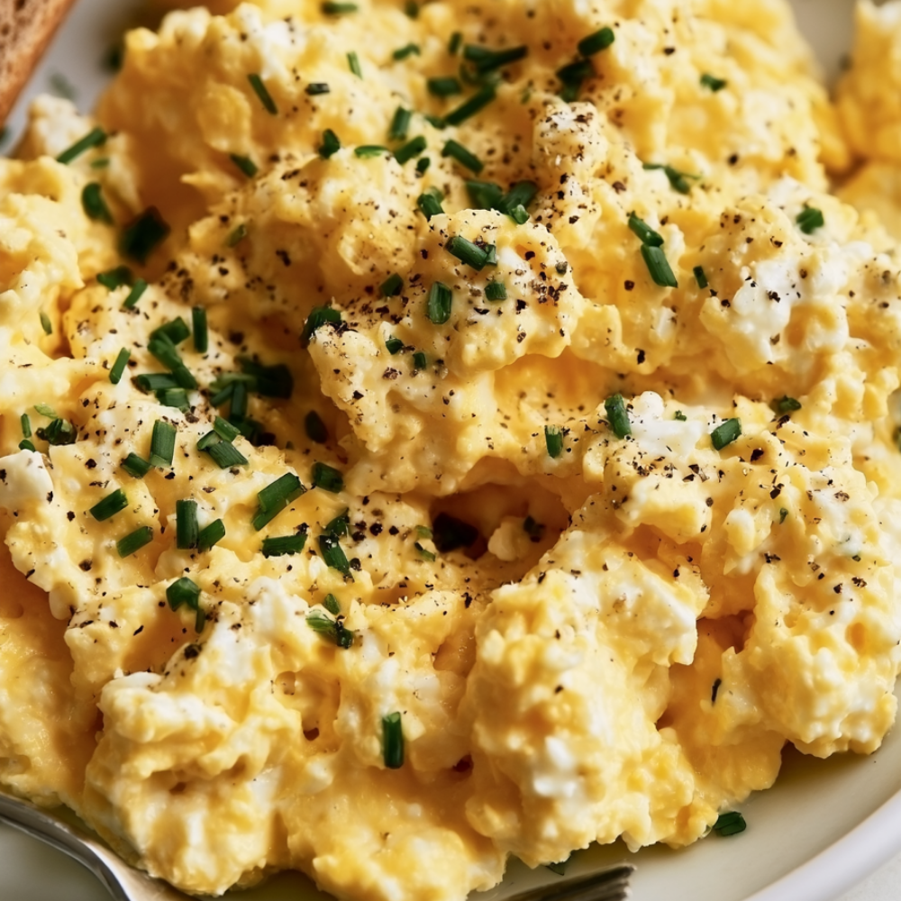 High-Protein Scrambled Eggs with Cottage Cheese