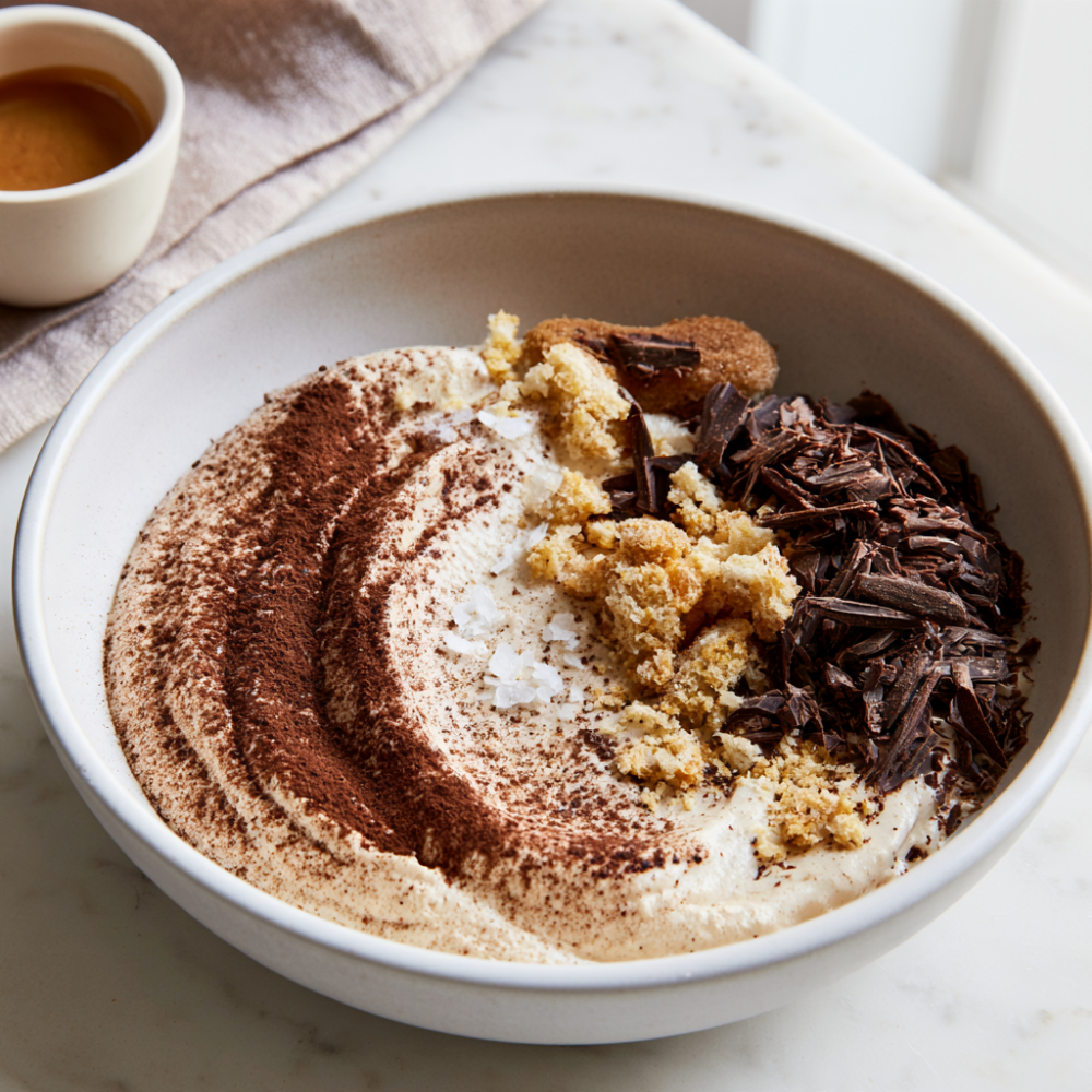 High-Protein Tiramisu Yogurt Bowl Recipe-bowl