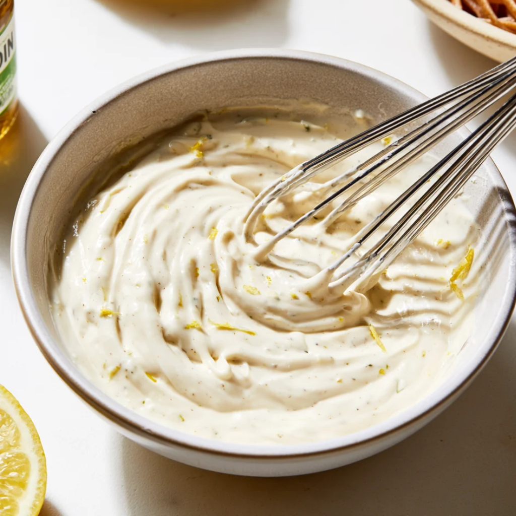 High-Protein Tuna Pasta Salad-dressing