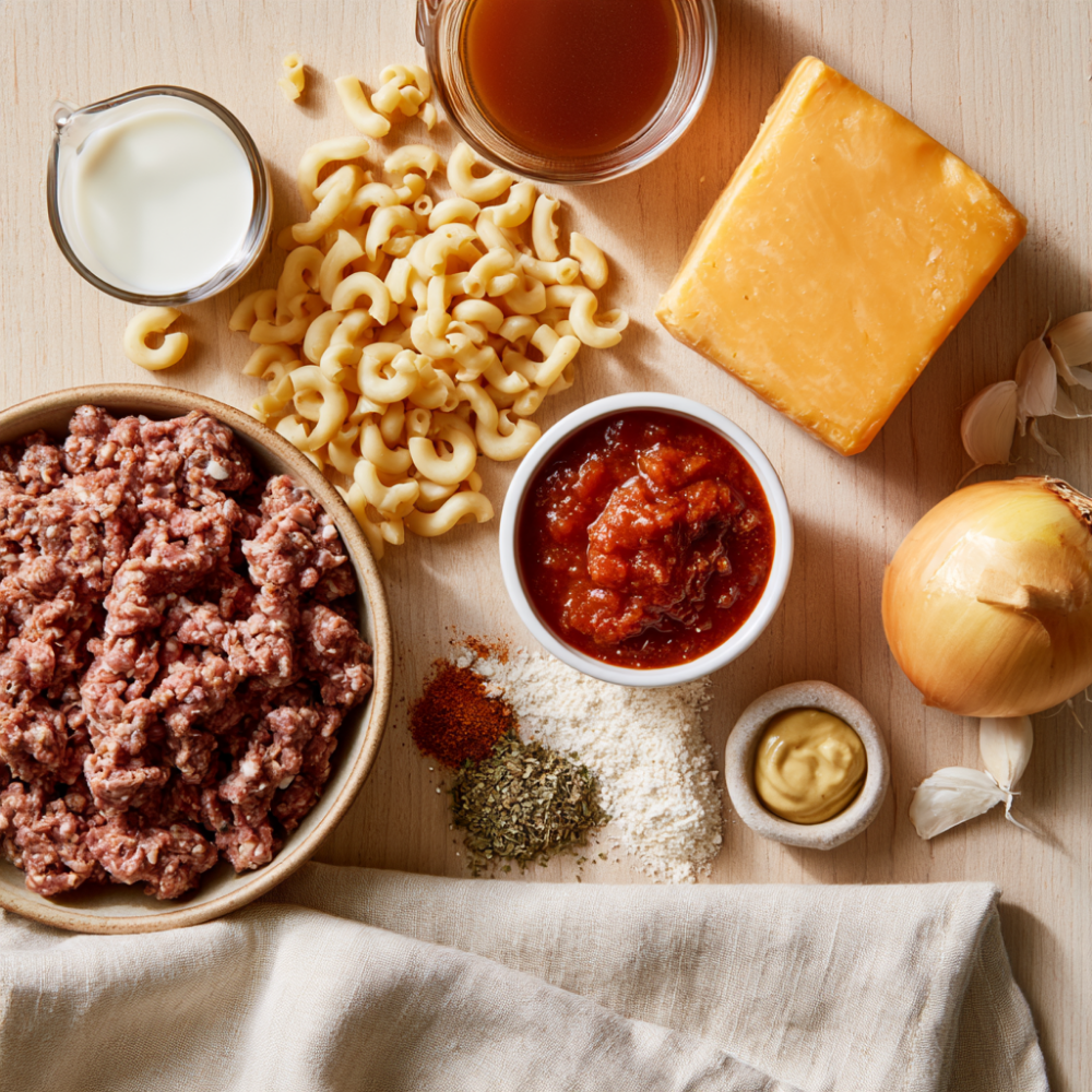 Homemade Hamburger Helper Recipe-ingredients