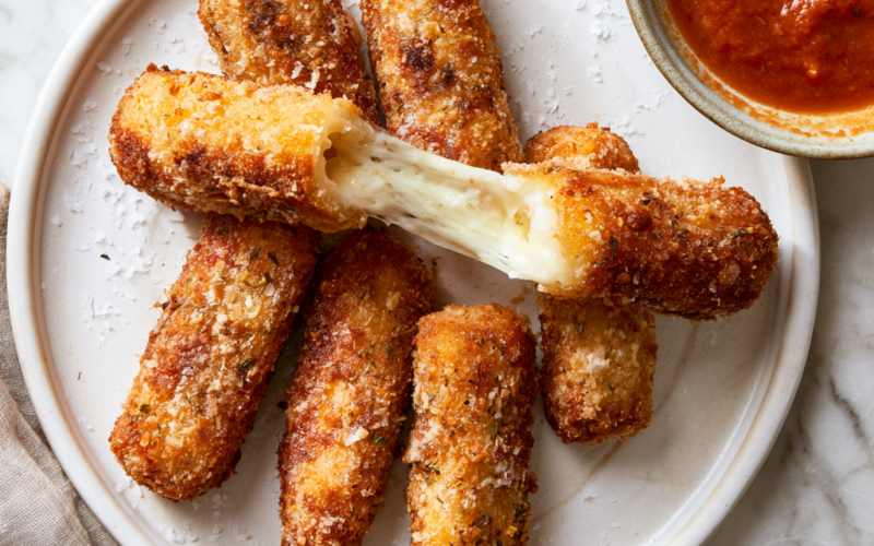 Homemade Mozzarella Sticks-Cheese Snack