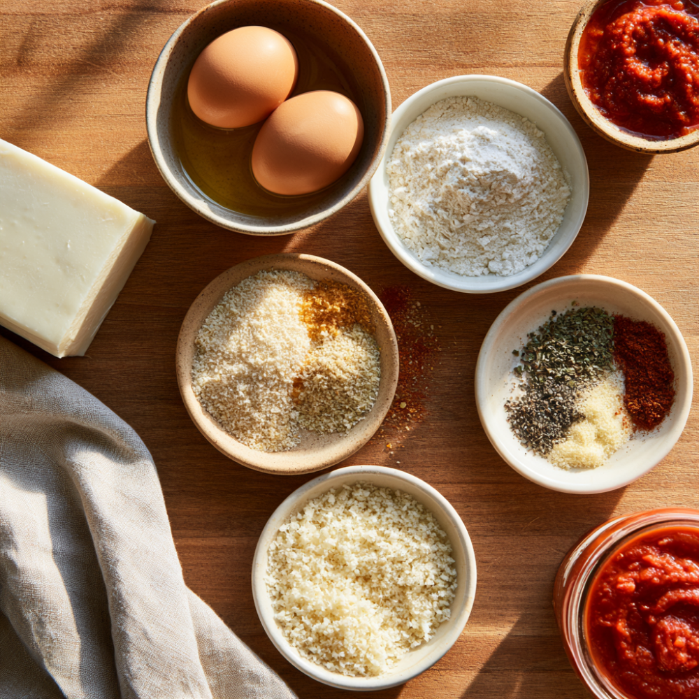 Homemade Mozzarella Sticks-Ingredients