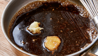 Homemade Teriyaki Sauce-simmering
