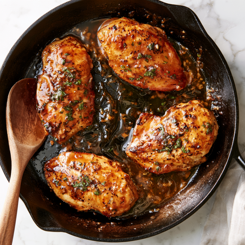 Honey Garlic Chicken Breast Recipe-skillet