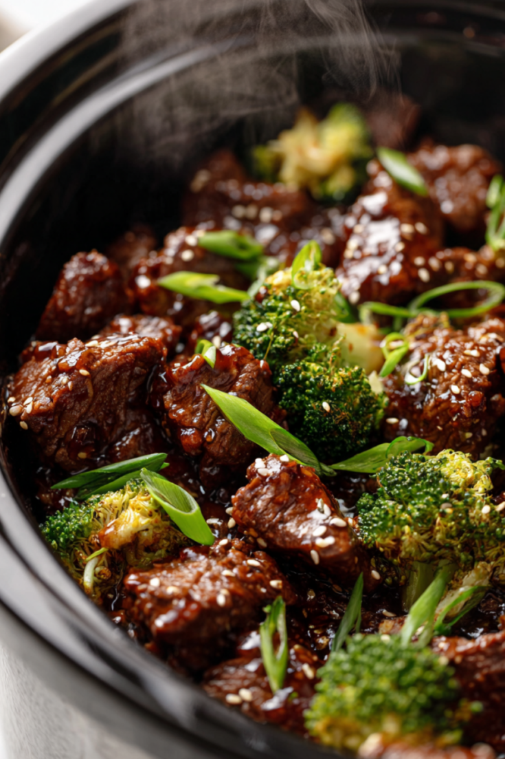 Honey Garlic Steak Bites Crockpot Recipe-slow cooker