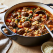 Italian Beef Meatball Soup-dutch oven