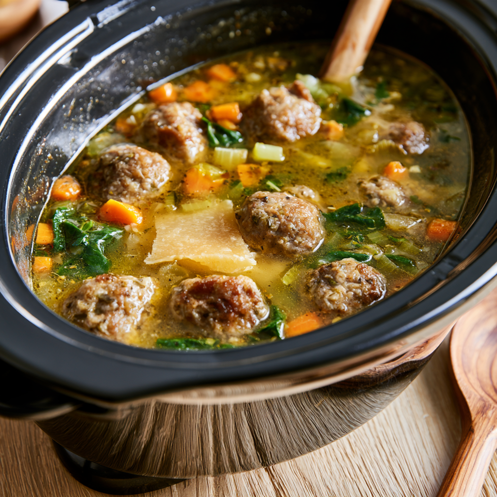 Italian Wedding Soup Crock Pot-slow cooker