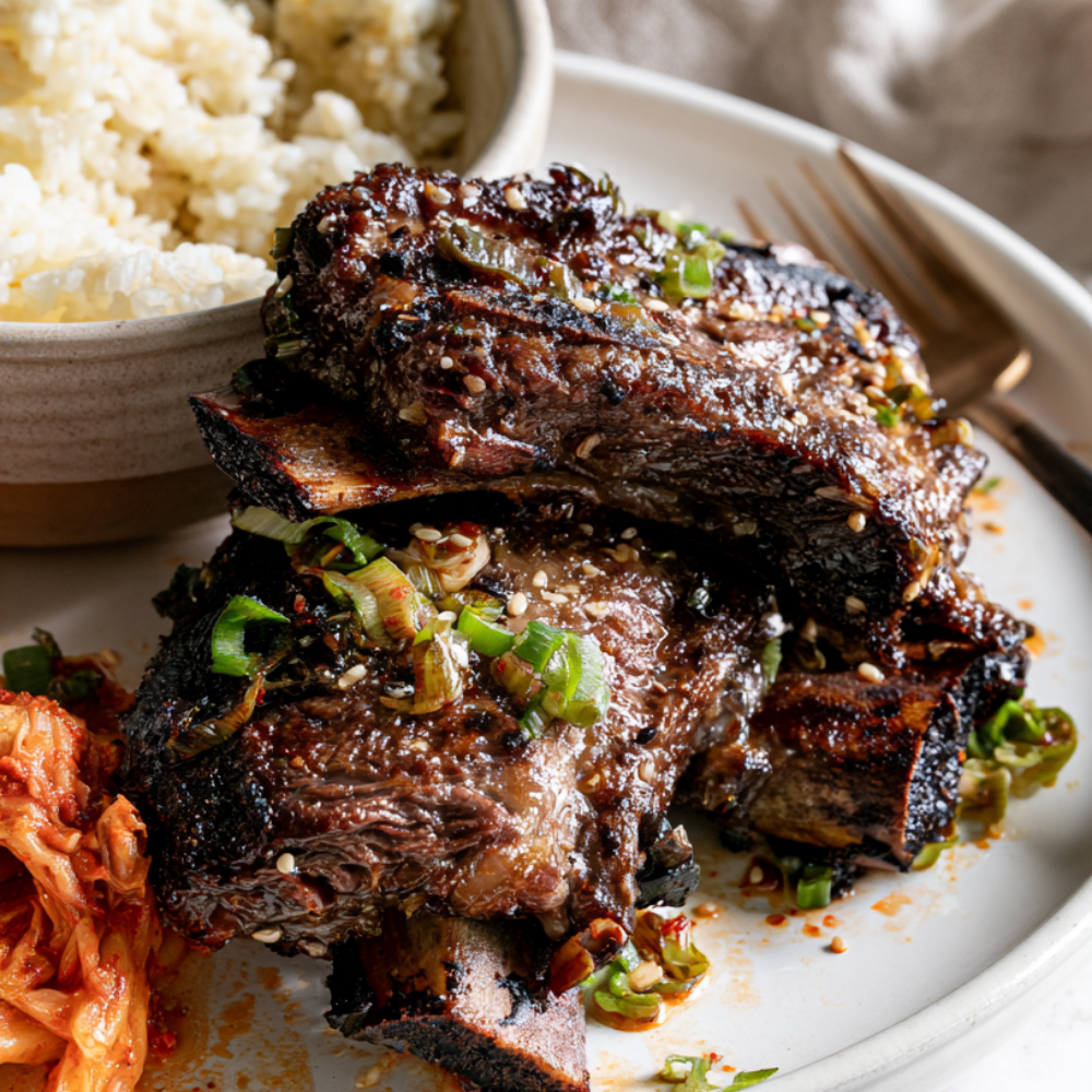 Korean Short Ribs Recipe-served