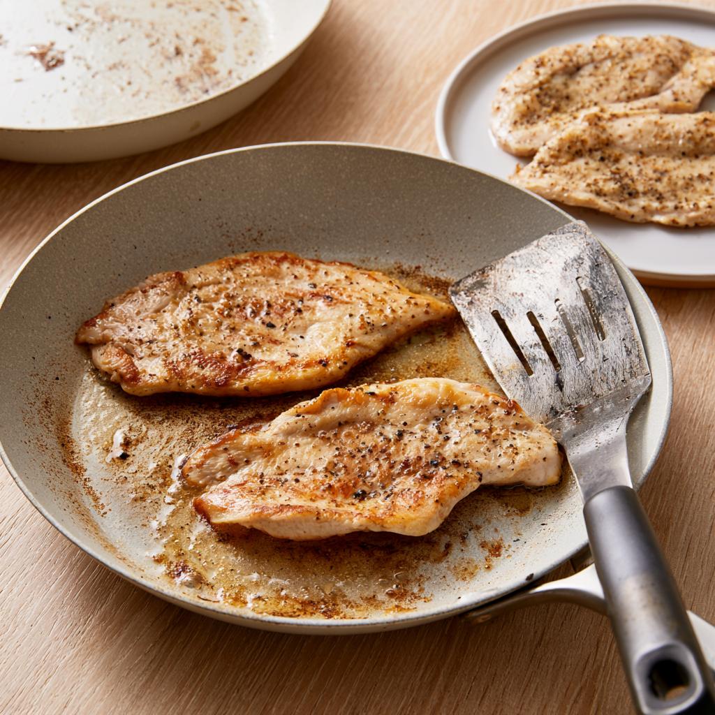 Lemon Herb Chicken — Pan-Seared Cutlets with Lemon Butter Sauce-process