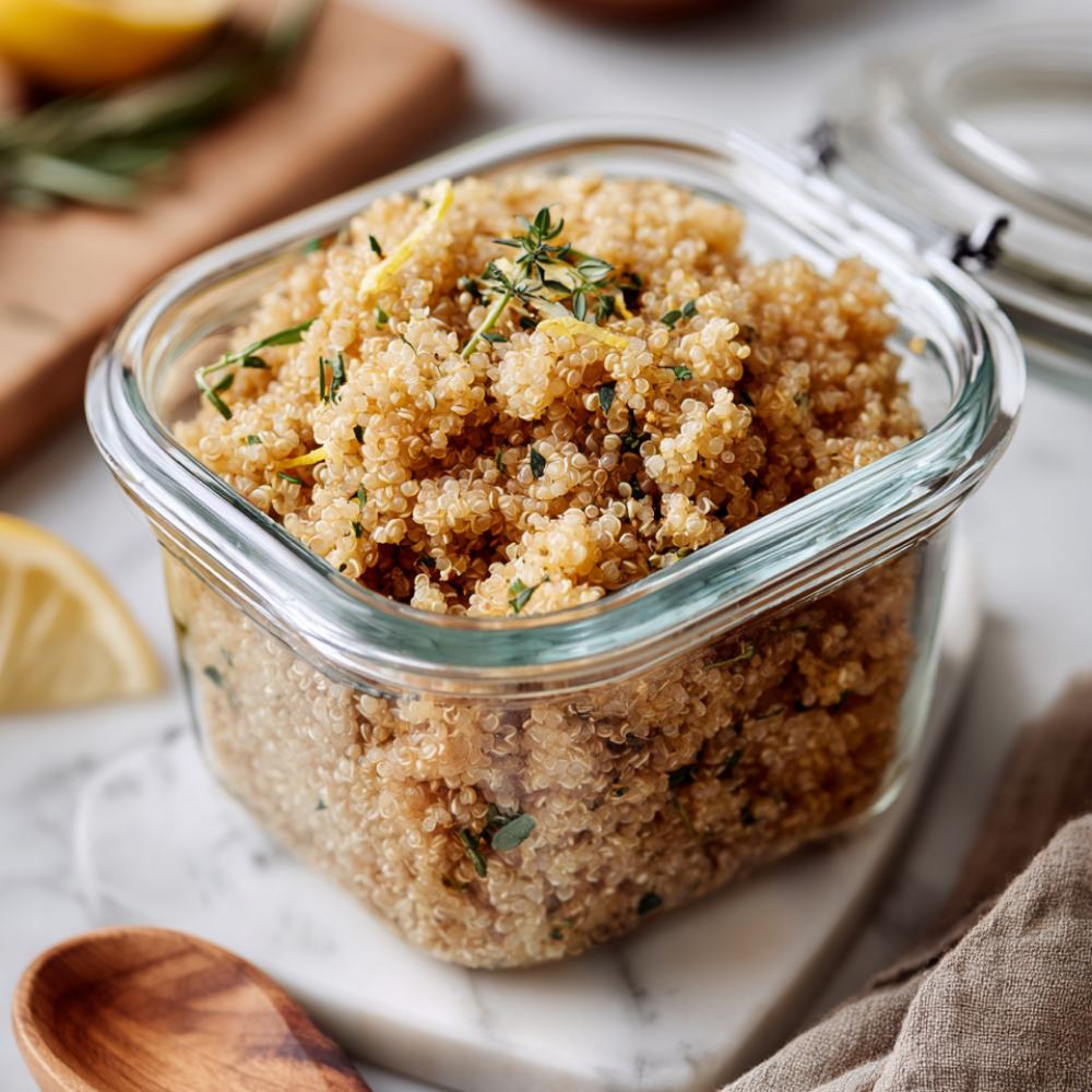 Lemon Herb Quinoa Meal Prep-storage