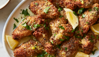 Lemon Pepper Chicken Wings Recipe-platter