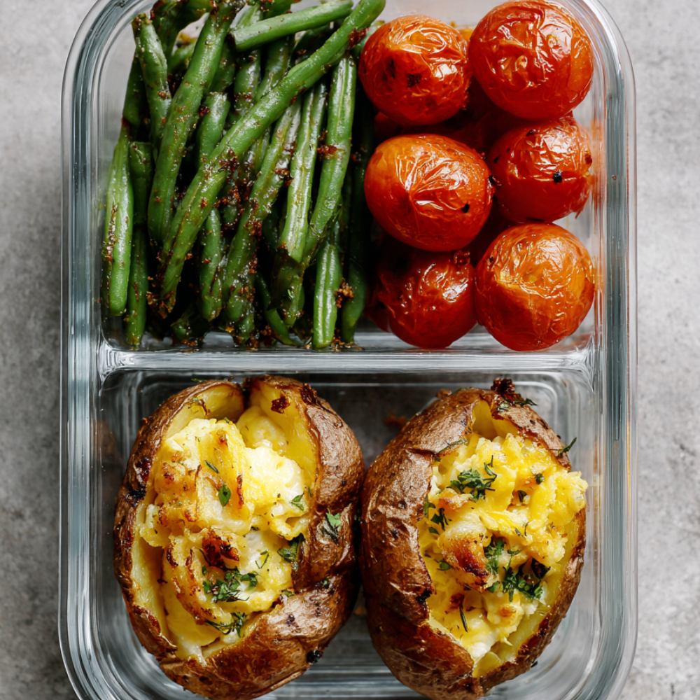 Loaded Baked Potato Meal Prep-lunch box