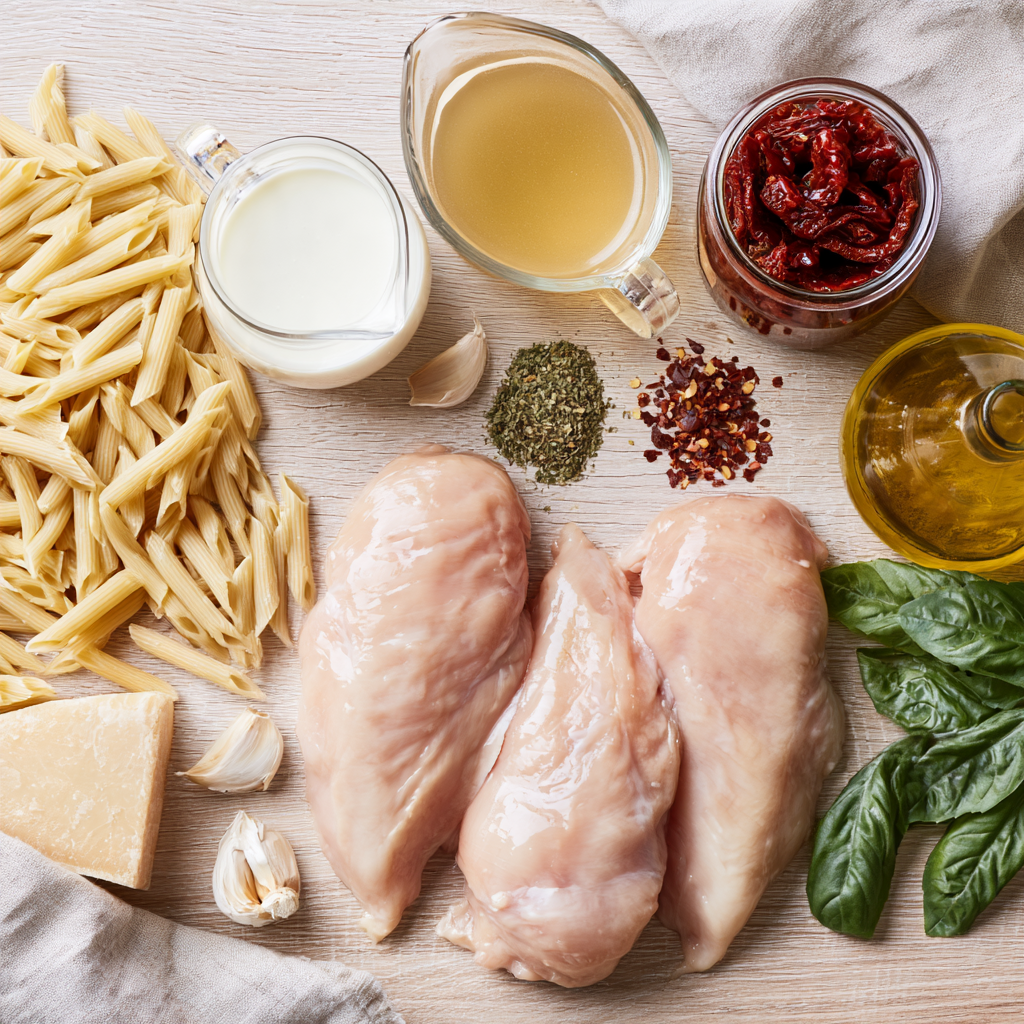 Marry Me Chicken Pasta Recipe-ingredients