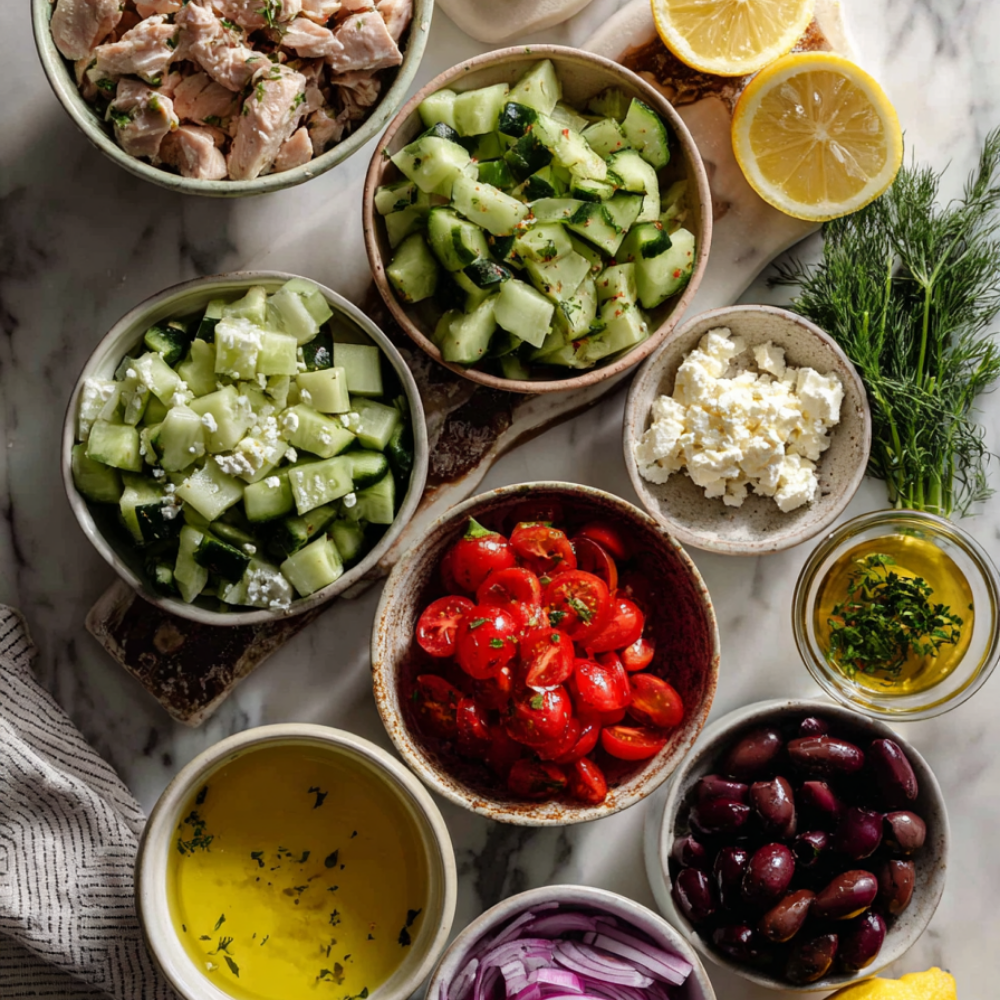 Mediterranean Chicken Salad-ingredients