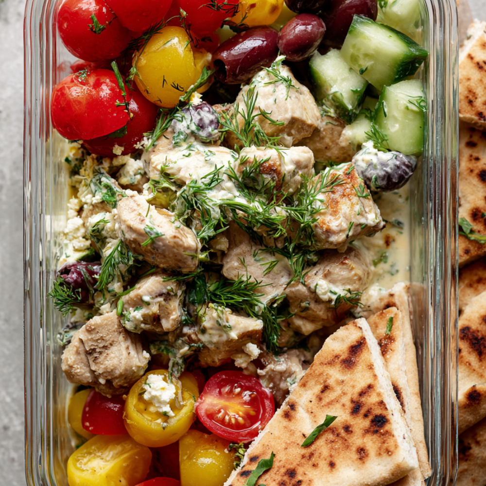 Mediterranean Chicken Salad-meal prep