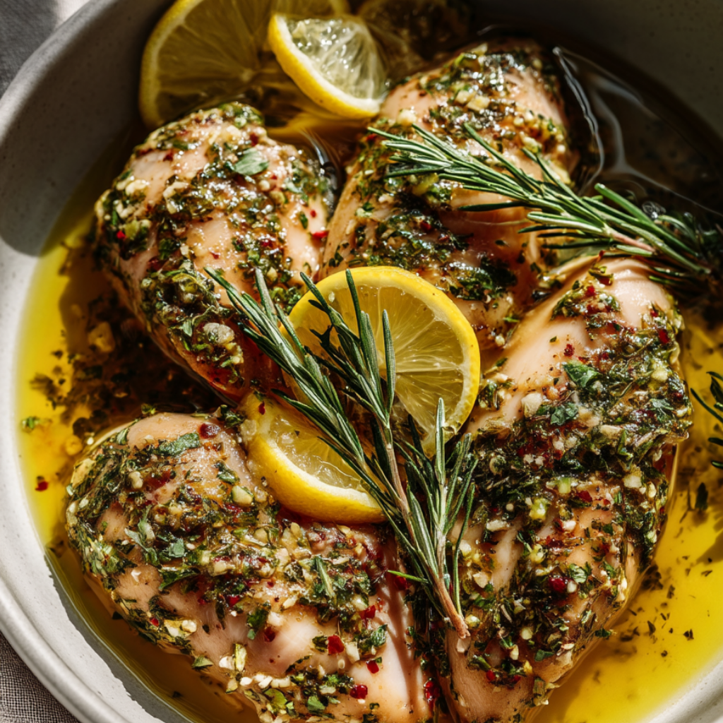 Mediterranean Greek Lemon Chicken Recipe-Marinating