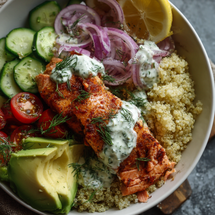Mediterranean Salmon Bowl Recipe