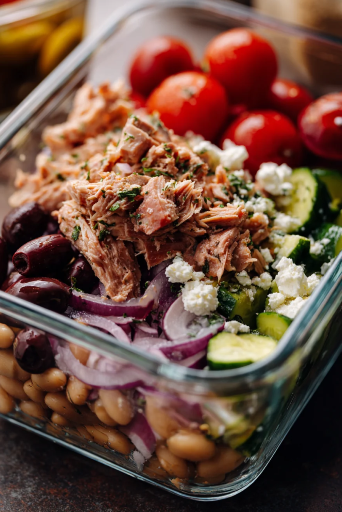 Mediterranean Tuna & White Bean Bowls-Lunch-not mixed