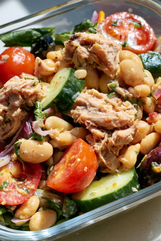 Mediterranean Tuna & White Bean Bowls-meal prep