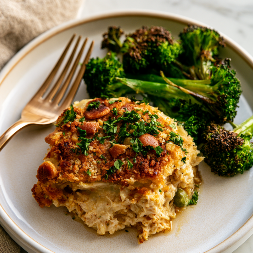 Million Dollar Chicken Breast Casserole-served