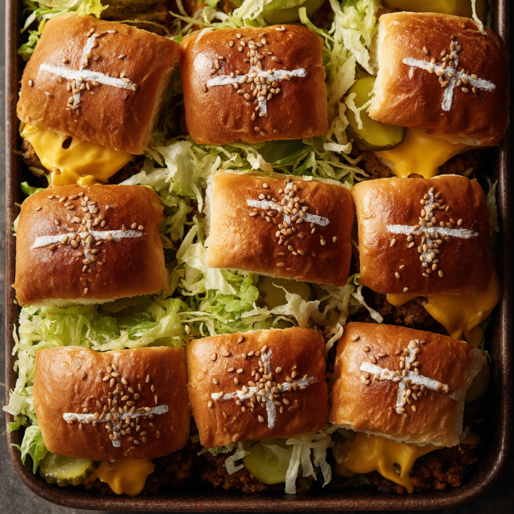 Mini Burger Sliders-game day sheet pan sliders