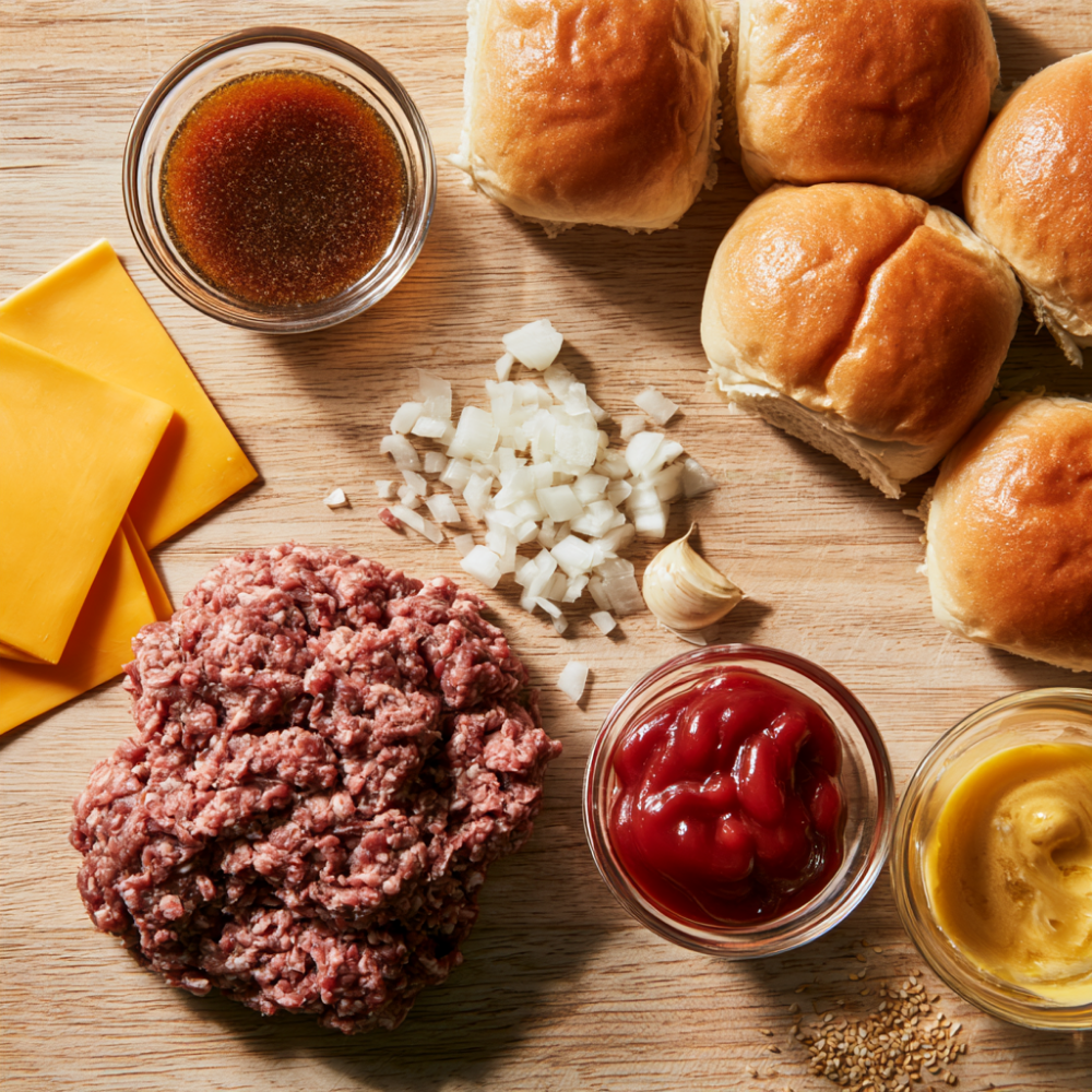 Mini Burger Sliders-ingredients