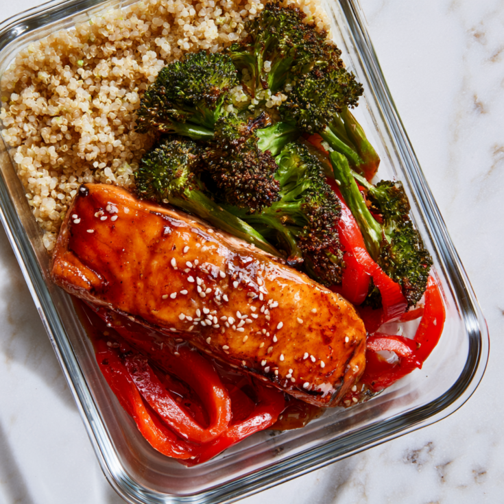 Miso Glazed Salmon Meal Prep Bowl