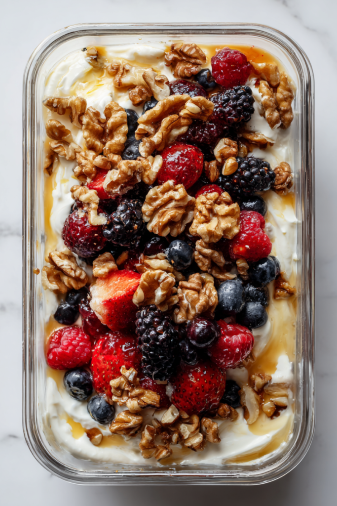 Mixed Berry Greek Yogurt Parfait-meal prep