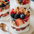 Mixed Berry Greek Yogurt Parfait-with layers