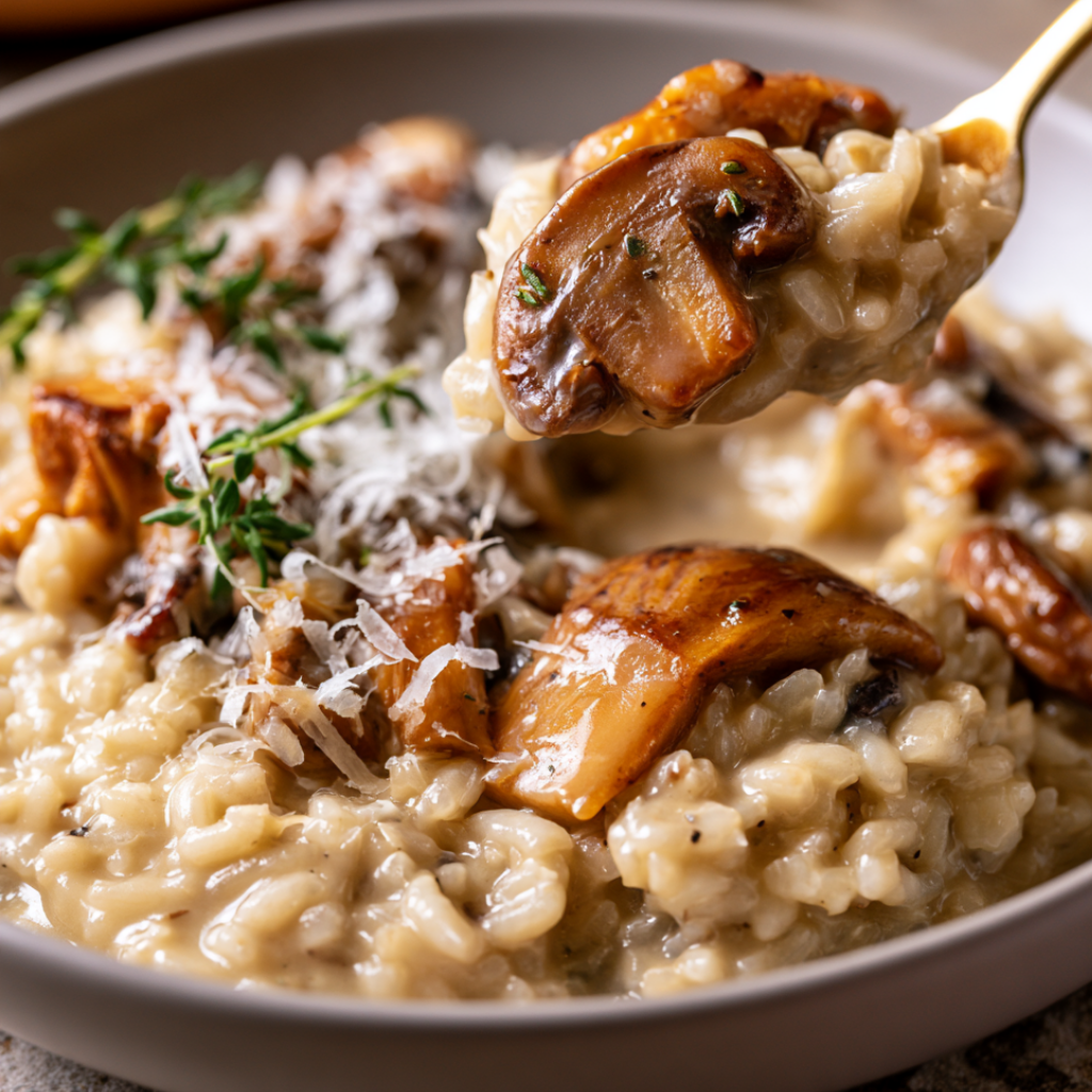 Mushroom Risotto-Closeup