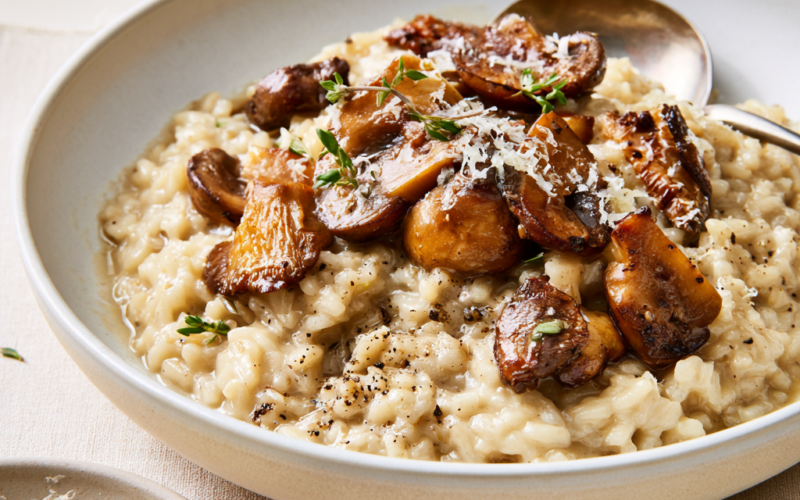 Mushroom Risotto-Served