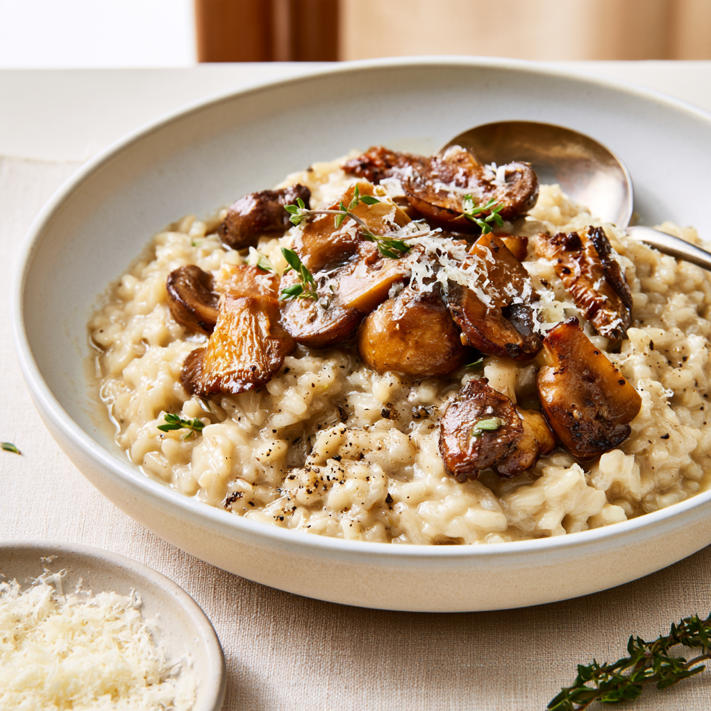 Mushroom Risotto-Served