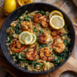 One-Pan Lemon Garlic Shrimp Orzo Recipe-healthy dinner